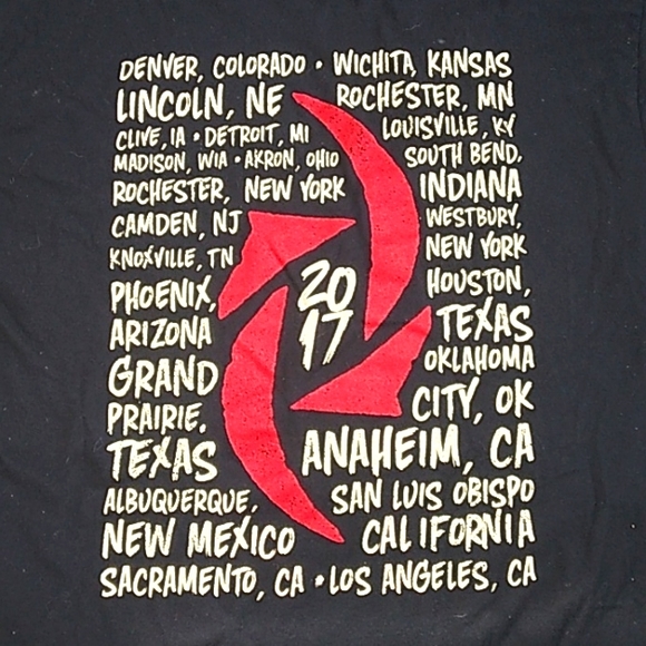 2017 HALESTORM ROB ZOMBIE CONCERT TEE WITH DAYES MENS L - Picture 5 of 5